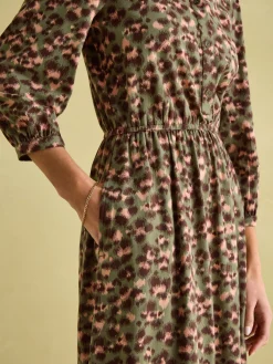 Hazel Khaki Green Jersey Shirt Dress<Joules Best