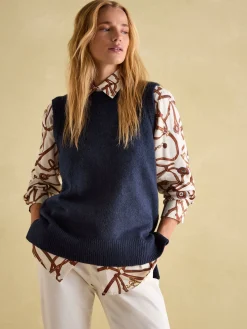 Holly Longline Knitted Vest<Joules Online