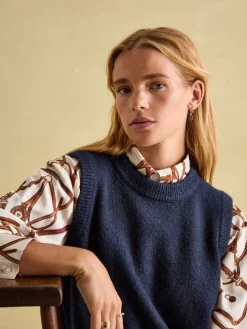 Holly Longline Knitted Vest<Joules Online