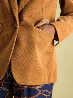 Holton Tan Brown Corduroy Blazer<Joules