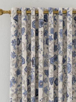 Indienne Floral Set of 2 Blackout Eyelet Curtains<Joules Sale