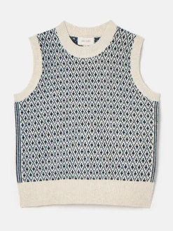 Ingrid Patterned Knitted Vest<Joules
