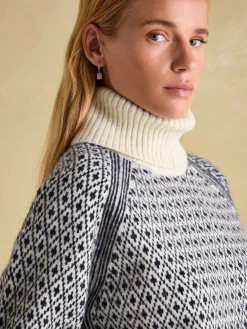 Ingrid Patterned Jumper with Detachable Roll Neck<Joules Hot