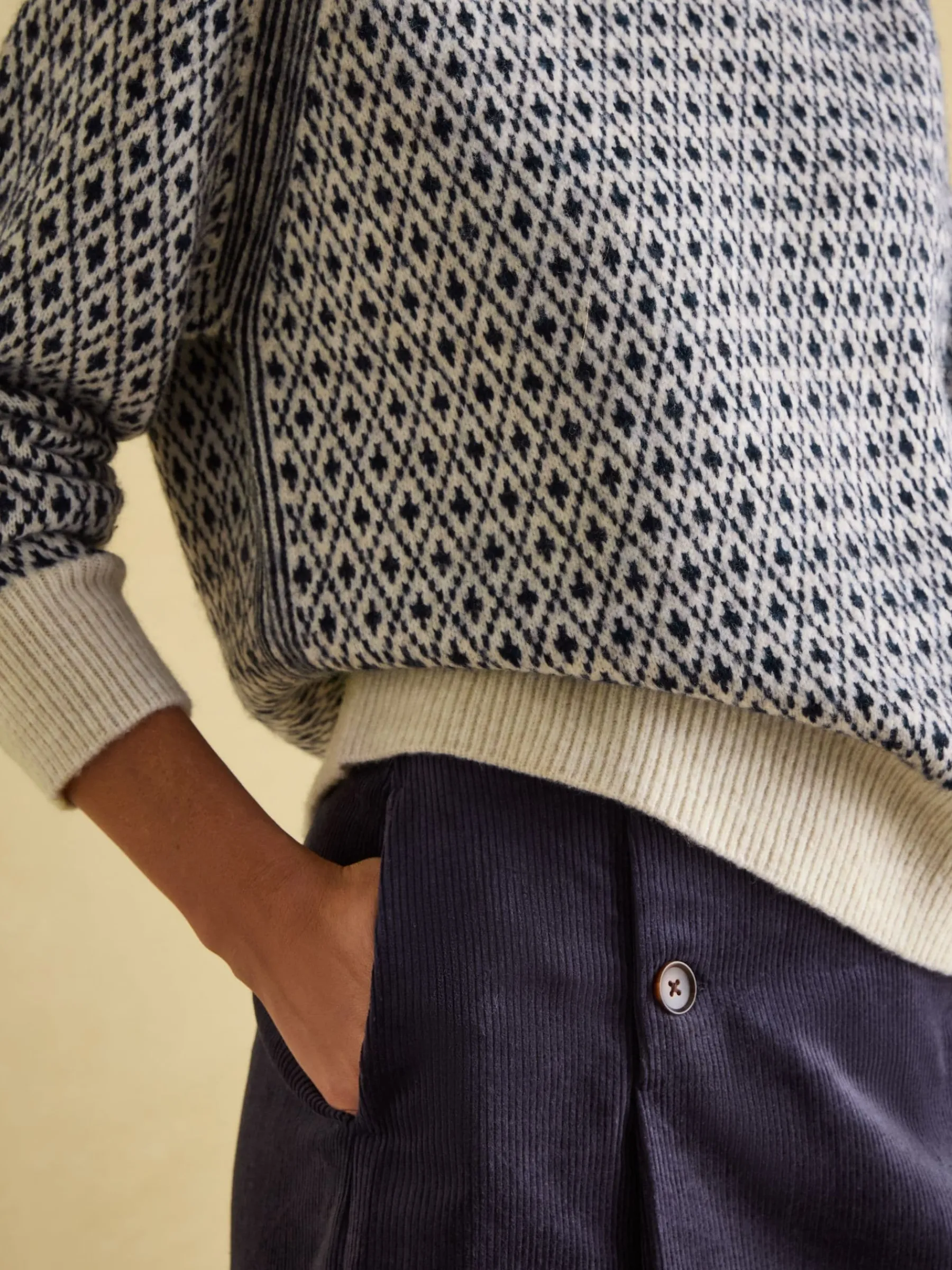 Ingrid Patterned Jumper with Detachable Roll Neck<Joules Hot