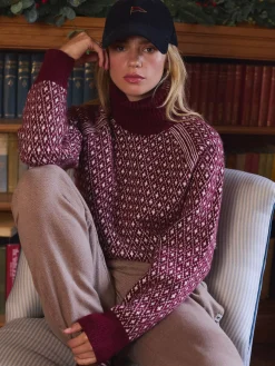 Ingrid Patterned Jumper with Detachable Roll Neck<Joules Hot