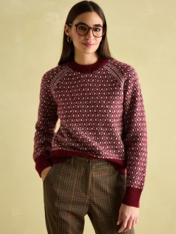 Ingrid Patterned Jumper with Detachable Roll Neck<Joules Hot