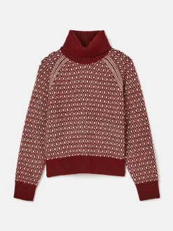 Ingrid Patterned Jumper with Detachable Roll Neck<Joules Hot