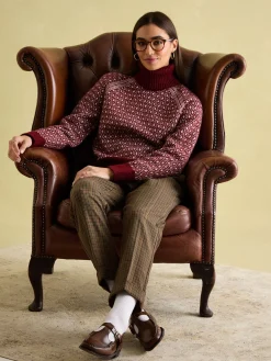 Ingrid Patterned Jumper with Detachable Roll Neck<Joules Hot
