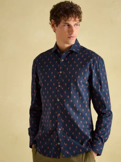 Invitation Navy Ditsy Cotton Shirt<Joules Best