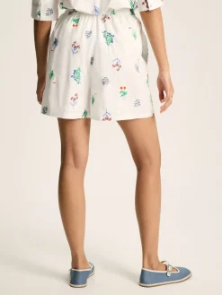 Iris White Ground Embroidered Shorts<Joules Hot