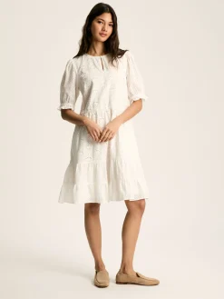 Isabel Cotton Broderie Dress<Joules Sale