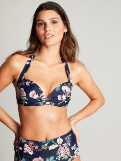 Jasmine Navy Floral Bikini Top<Joules Hot