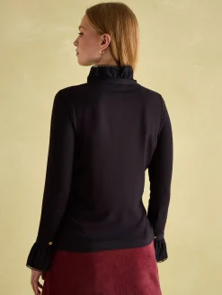 Kate Long Sleeve Frilled Neck Top<Joules Online