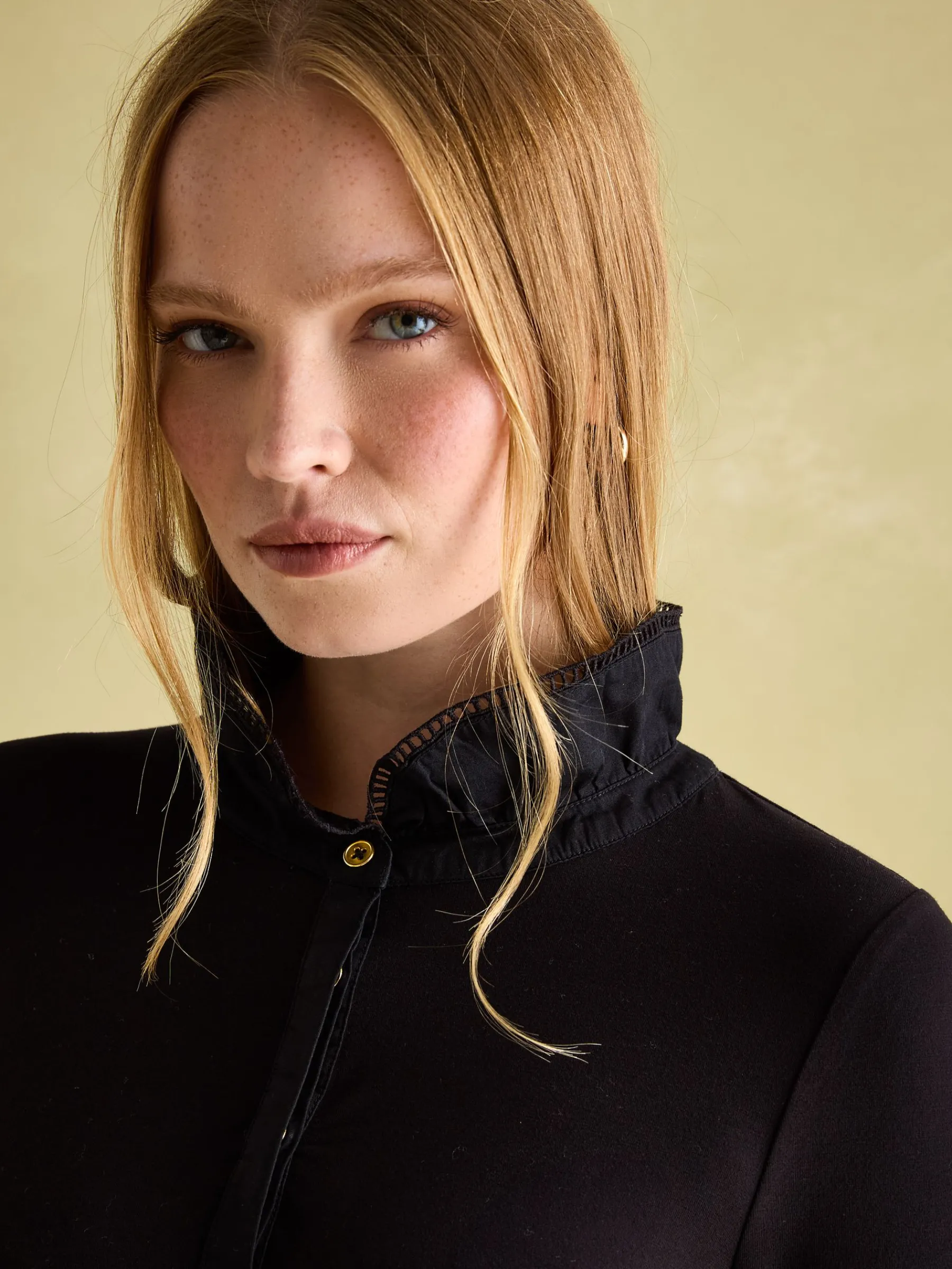 Kate Long Sleeve Frilled Neck Top<Joules Online