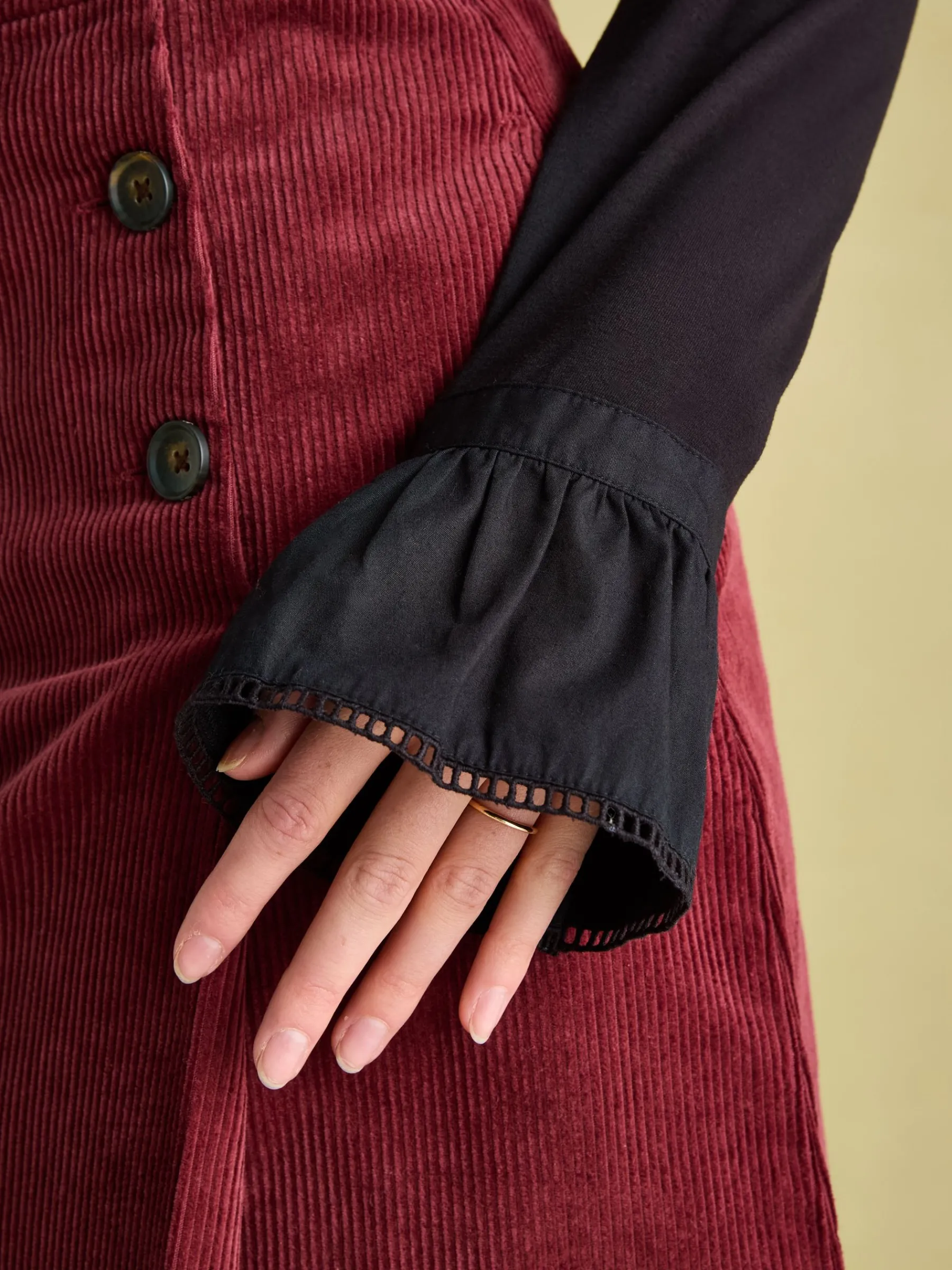 Kate Long Sleeve Frilled Neck Top<Joules Online