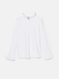Kate Long Sleeve Frilled Neck Top<Joules Discount