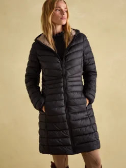 Kenley Showerproof Long Padded Coat with Hood<Joules New