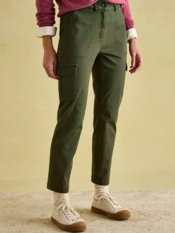 Khaki Green Slim Fit Cargo Trousers<Joules Discount
