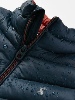 Kids' Crofton Navy Blue Showerproof Quilted Gilet<Joules Hot