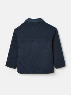 Kids' Sadie Navy Blue Borg Fleece Jacket<Joules Clearance