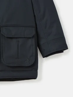 Kids' Ultimate Navy Blue Waterproof Coat with Quilted Lining<Joules Best