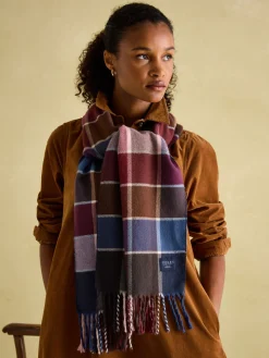 Langtree Berry & Navy Scarf<Joules Sale