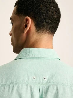Linen Blend Plain Short Sleeve Shirt<Joules Sale