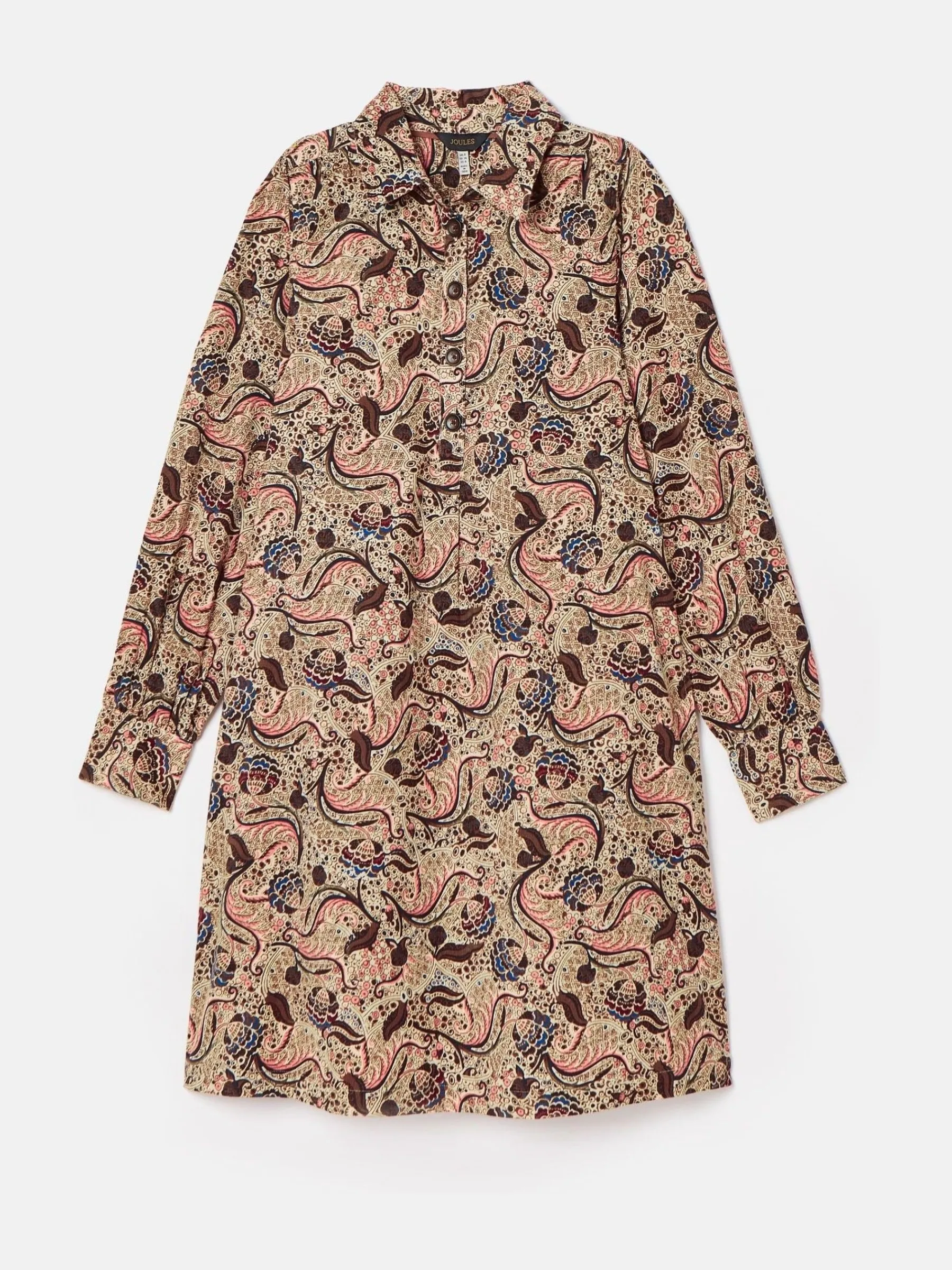 Maple Floral Paisley Corduroy Shirt Dress<Joules Sale