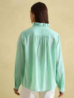 Melanie Cotton Ruffle Blouse<Joules Sale