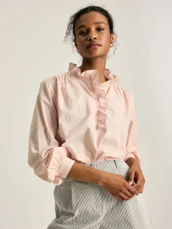 Melanie Cotton Ruffle Blouse<Joules