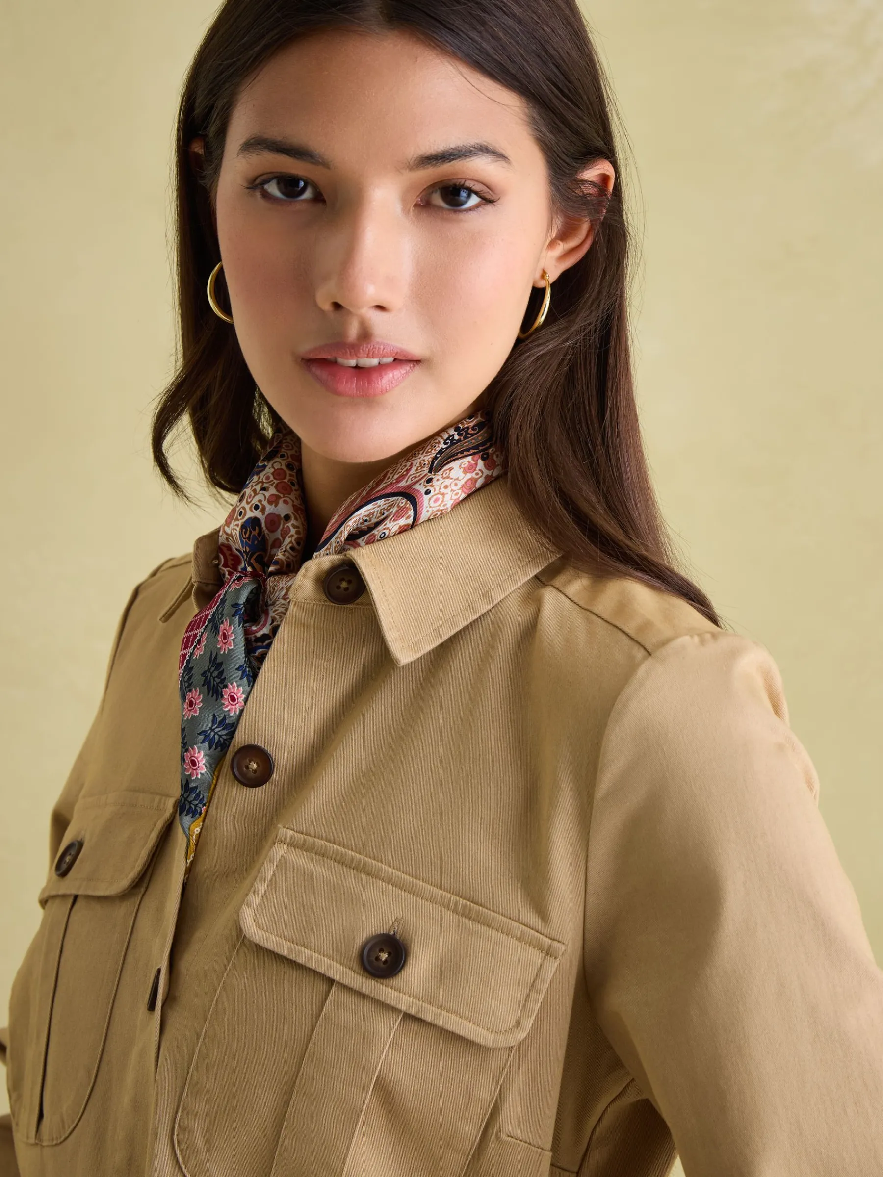Meredith Tan Brown Midi Shirt Dress<Joules Discount