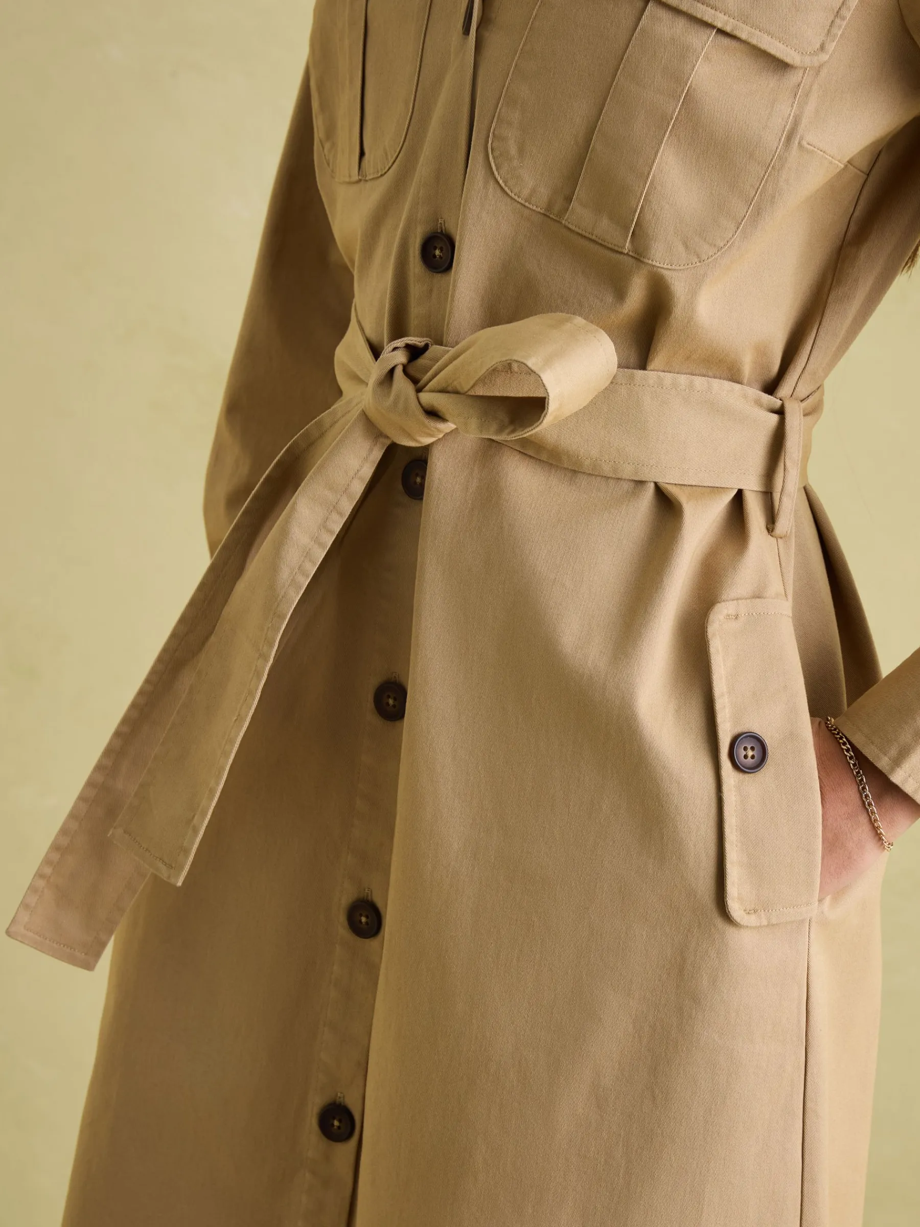 Meredith Tan Brown Midi Shirt Dress<Joules Discount