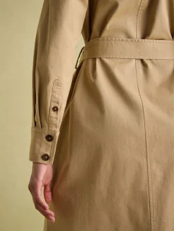 Meredith Tan Brown Midi Shirt Dress<Joules Discount