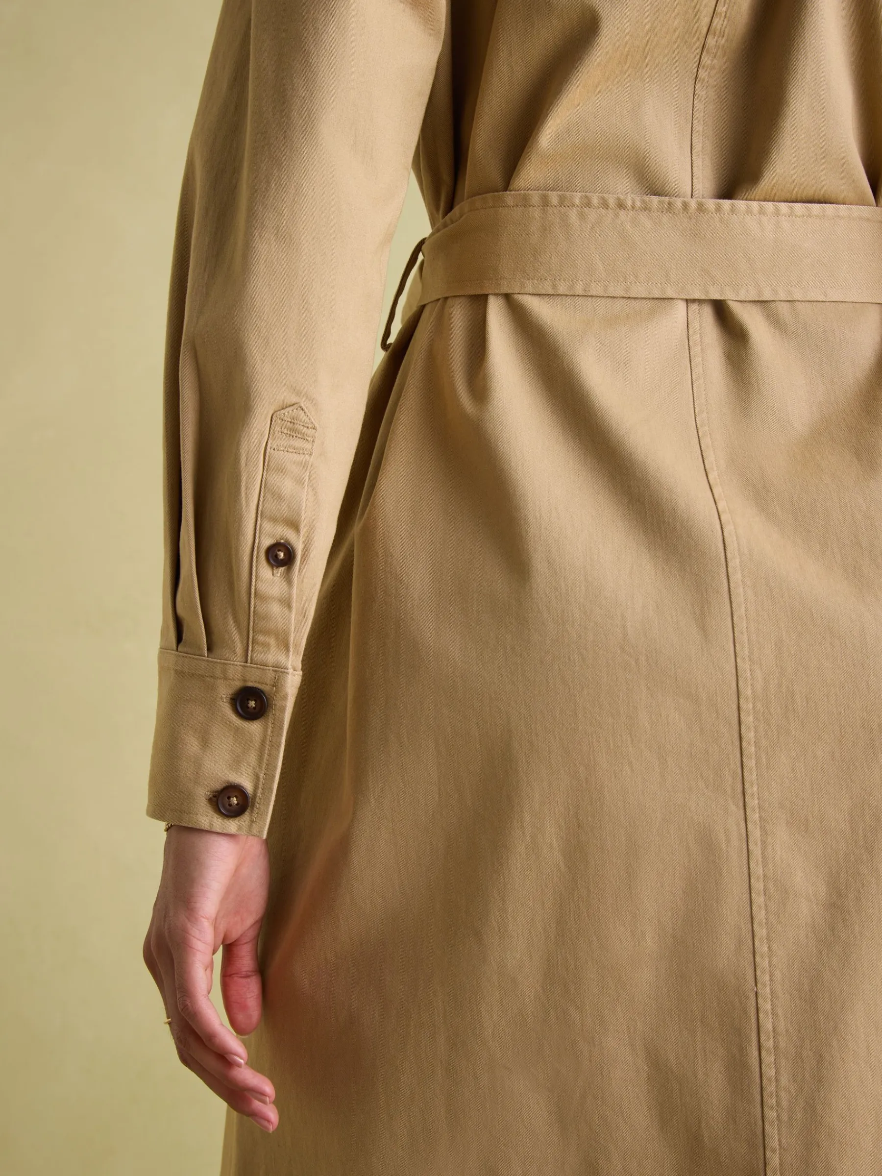 Meredith Tan Brown Midi Shirt Dress<Joules Discount