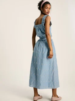 Nadia Broderie Sun Dress<Joules