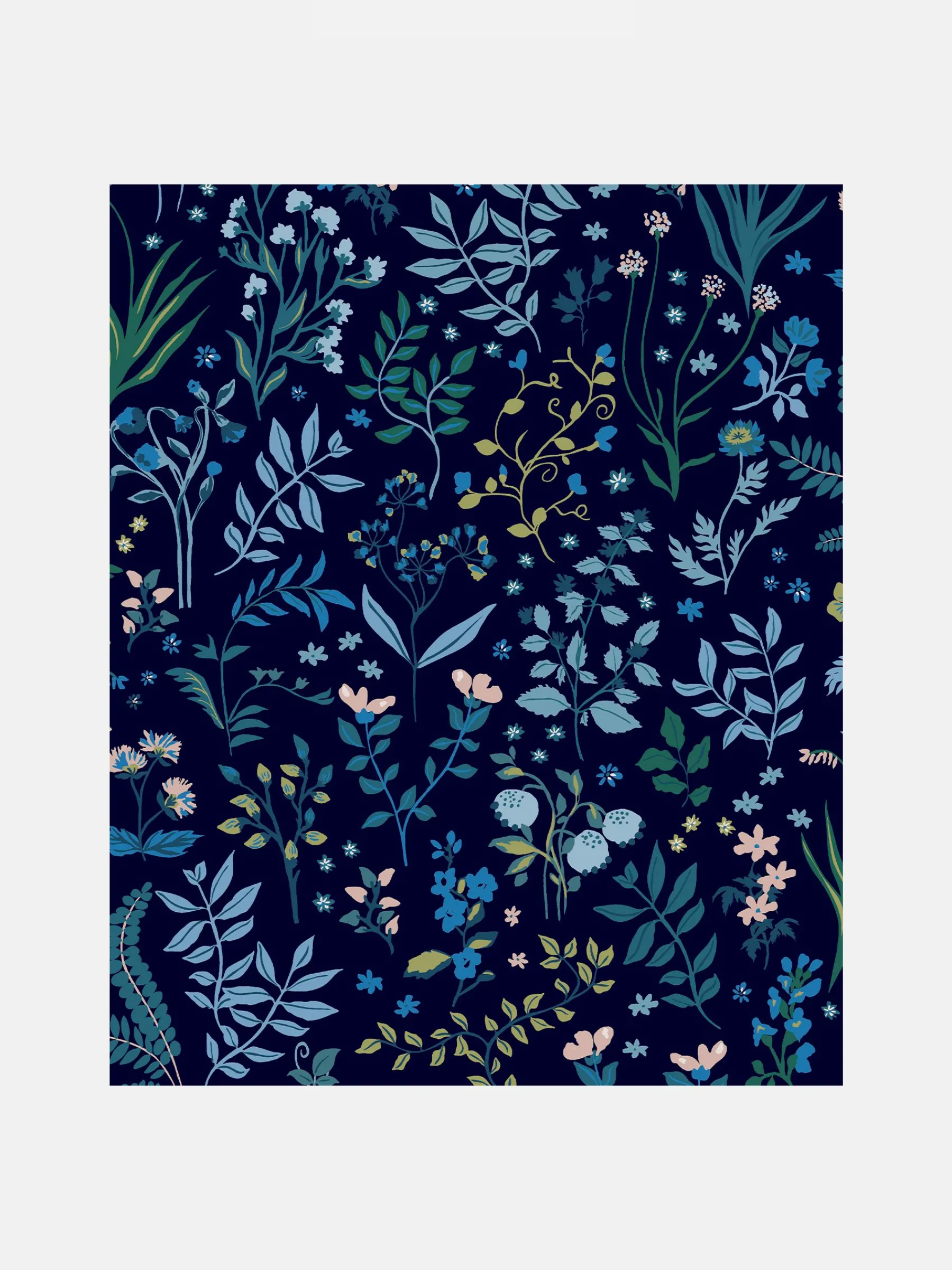 Navy Blue Holcombe Floral 10M Wallpaper<Joules Discount