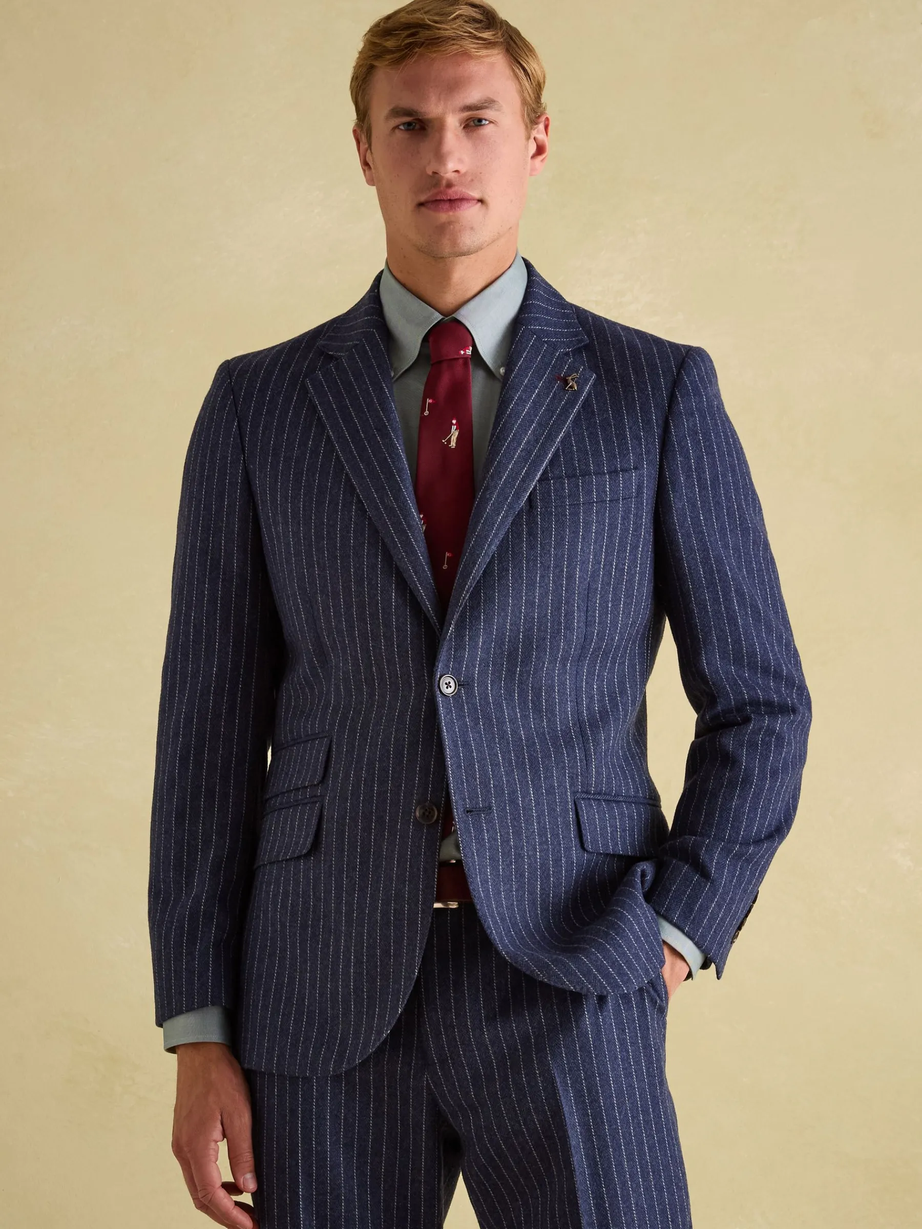 Slim Fit Herringbone Suit Jacket<Joules Sale