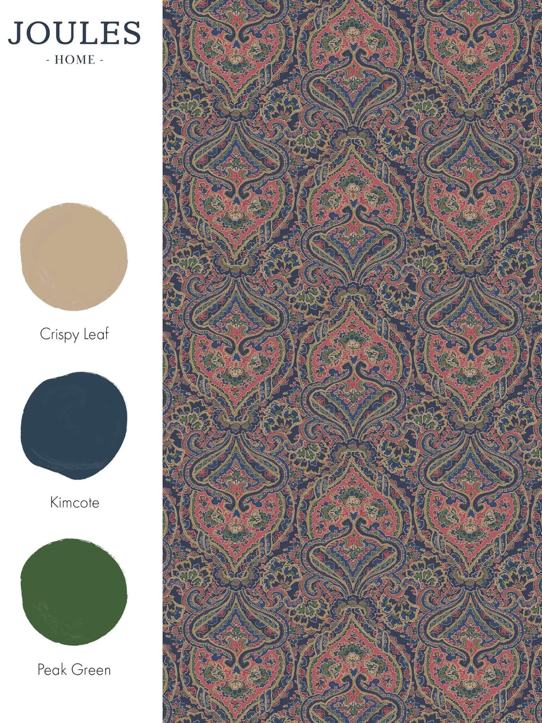 Opulent Paisley Print 10M Wallpaper<Joules Clearance