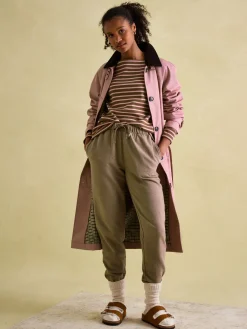 New Harbour Chocolate Brown pink Boat Neck Breton Top<Joules Sale