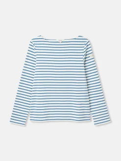 New Harbour Cream & Blue Striped Boat Neck Breton Top<Joules Outlet