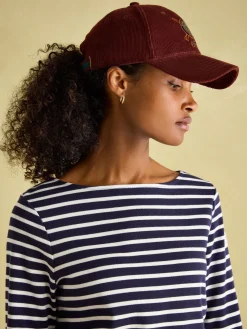 New Harbour Navy & White Striped Boat Neck Breton Top<Joules Online