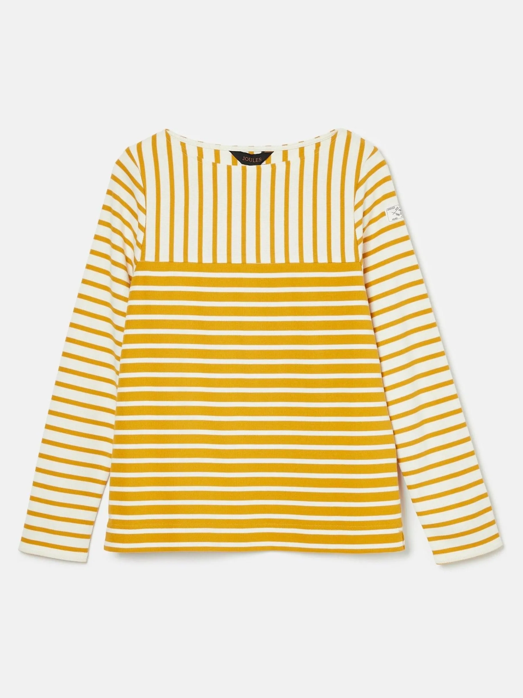 New Harbour Yellow/ Cream Boat Neck Breton Top<Joules Best