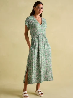 Nia Jersey V-Neck Beach Dress<Joules
