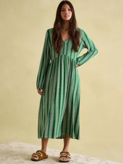 Nia Long Sleeve Midaxi Dress<Joules Hot