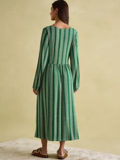 Nia Long Sleeve Midaxi Dress<Joules Hot