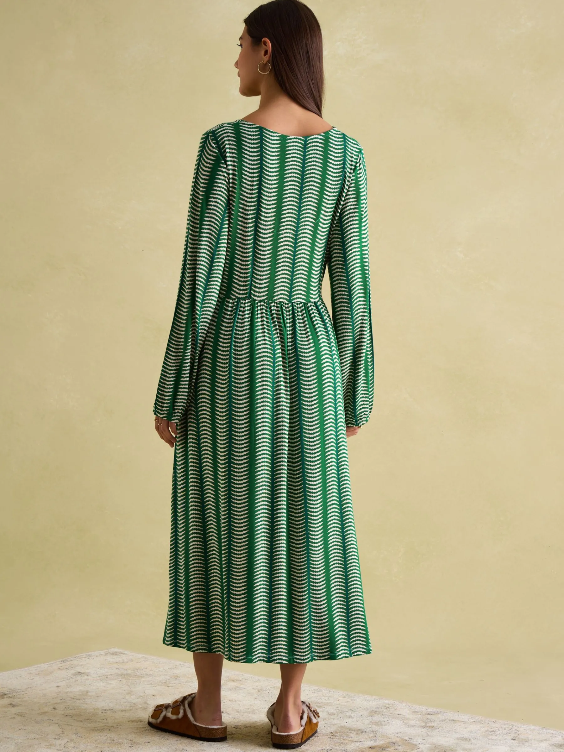 Nia Long Sleeve Midaxi Dress<Joules Hot