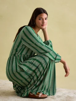 Nia Long Sleeve Midaxi Dress<Joules Hot