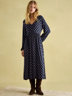 Nia Long Sleeve Midaxi Dress<Joules Outlet