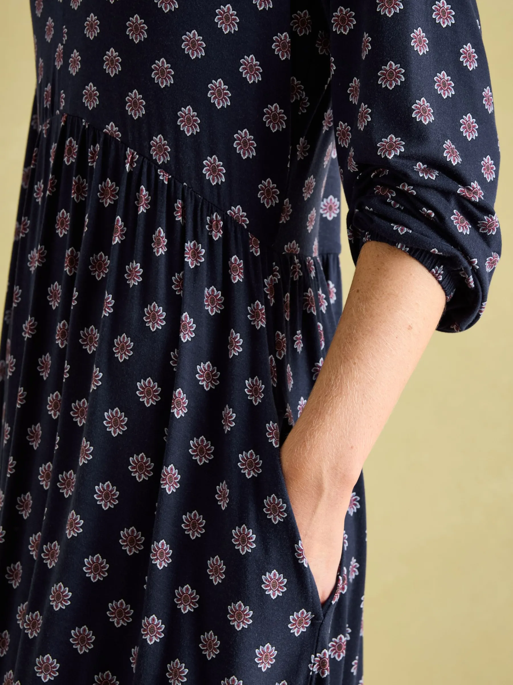 Nia Long Sleeve Midaxi Dress<Joules Outlet