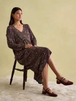 Nia Long Sleeve Midaxi Dress<Joules